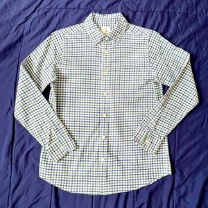 Land’s End Boys Button Down Long Sleeves Checker Pattern Shirt Large 14-16